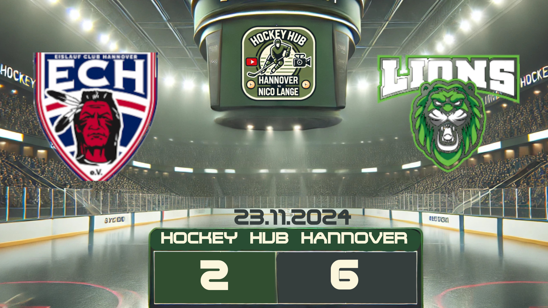 23.11.2024 | EC Hannover Indians (U23) vs. ERC Wunstorf Lions (Verbandsliga Nord)