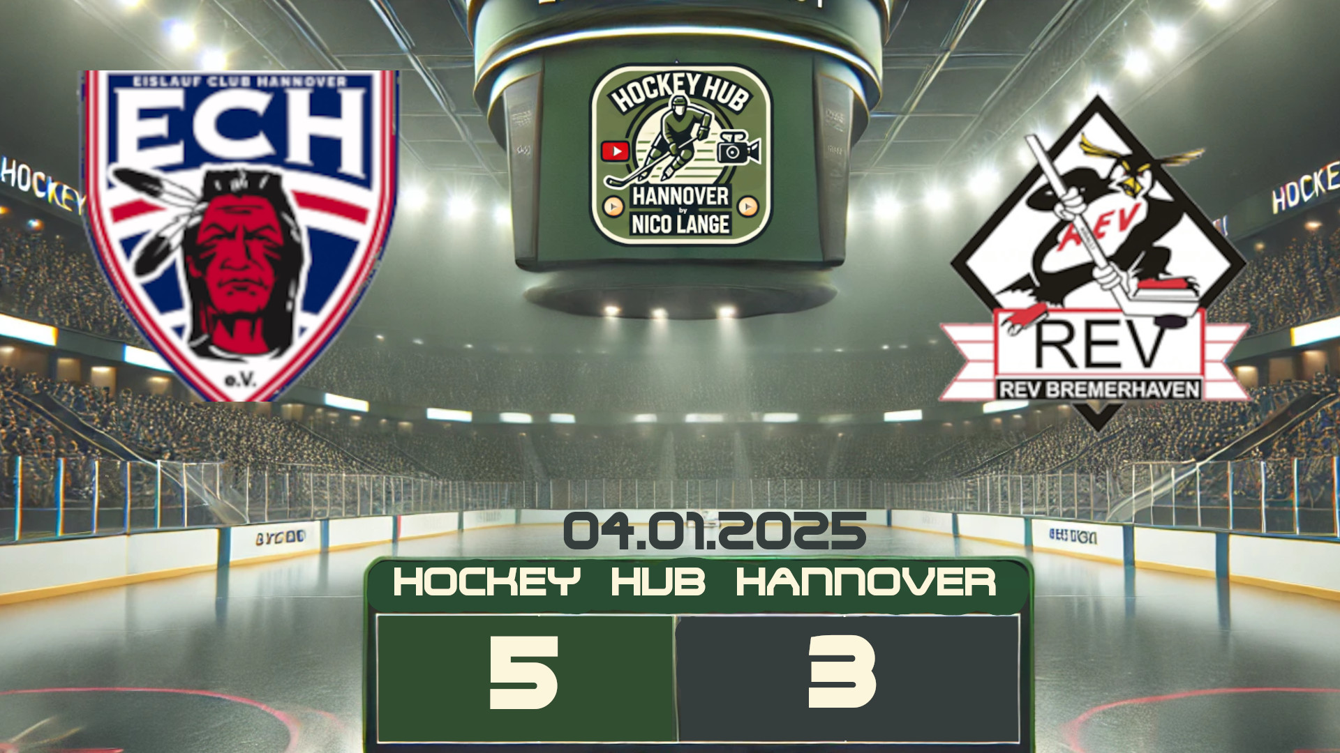 04.01.2025 | EC Hannover Indians (U23) vs. REV Bremerhaven (Verbandsliga Nord)