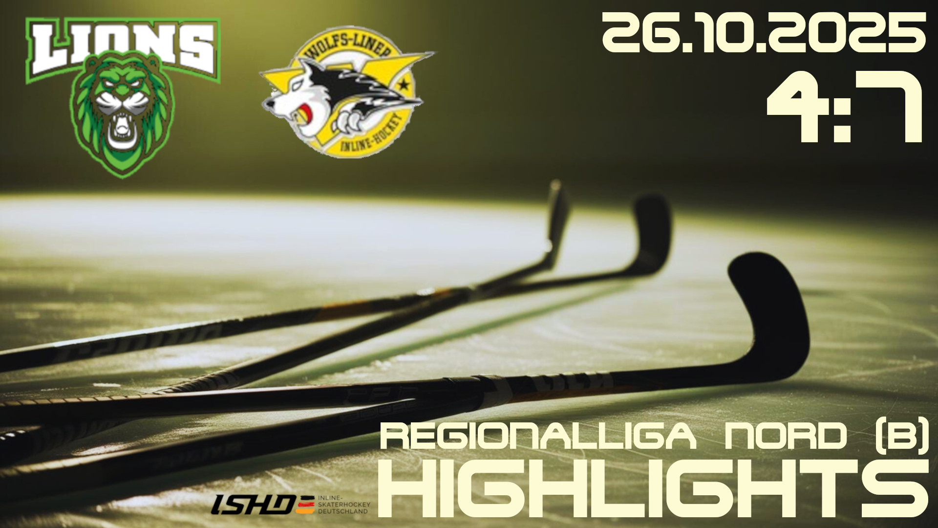26.10.2025 | ERC Wunstorf Lions vs. Wolfsliner Reislingen (Regionalliga Nord B) – FINALE
