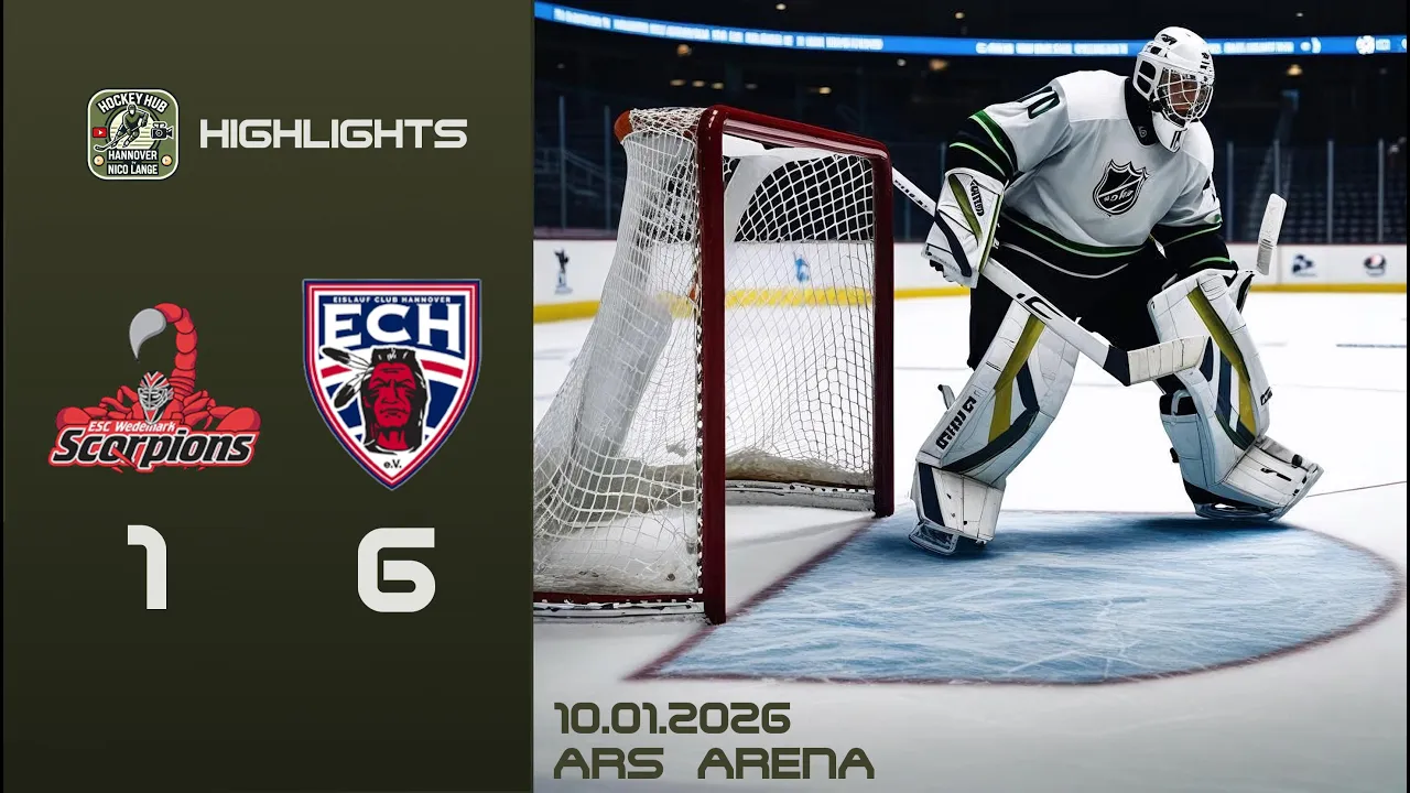 10.01.2026 | ESC Wedemark Scorpions vs. EC Hannover Indians U23 (Verbandsliga Nord)